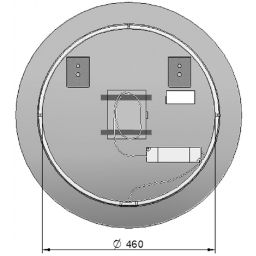 Elita Sharon lustro 60x60 cm okrągłe z oświetleniem rose gold RE060602015450