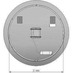 Elita Sharon lustro 80x80 cm okrągłe z oświetleniem rose gold RE060802015450