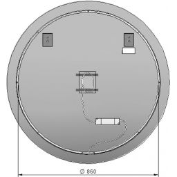 Elita Sharon lustro 100x100 cm okrągłe z oświetleniem rose gold RE061002015450