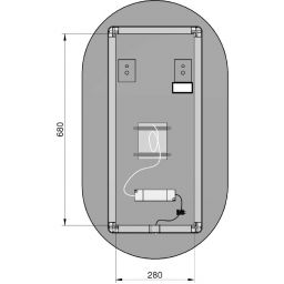 Elita Sharon lustro 52x92 cm owalne z oświetleniem różowe złoto RE060520015450