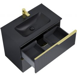 Elita Soho szafka 80x45,3x63,5 cm podumywalkowa wisząca black matt RE010804047160