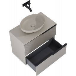 Elita Soho szafka 80x45,3x63,5 cm podumywalkowa wisząca fume matt RE010804047020