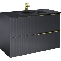 Elita Soho szafka 100x45,3x63,5 cm podumywalkowa wisząca black matt RE011004047160