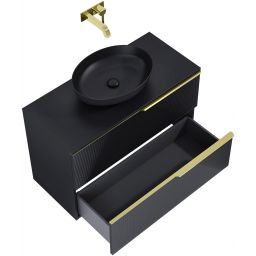 Elita Soho szafka 100x45,3x63,5 cm podumywalkowa wisząca black matt RE011004047160