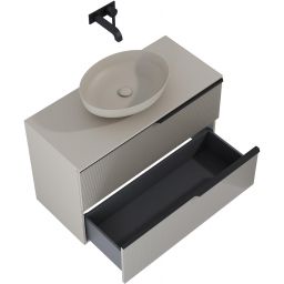 Elita Soho szafka 100x45,3x63,5 cm podumywalkowa wisząca fume matt RE011004047020