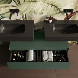 Elita Split Slim szafka z blatem 120x45,8x31,9 cm boczna wisząca forest green matt RE081204057010