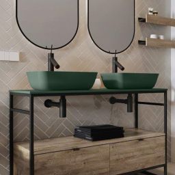 Elita Indus konsola 120x45,5x81 cm podumywalkowa stojąca black matt RE151200077160