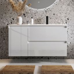 Elita Split szafka 120x45,8x63,5 cm podumywalkowa wisząca prawa biały połysk RE011205258060