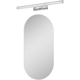 Zestaw Elita Oval lustro 50x100 cm owalne z kinkietem Rabalux Turgon 1x13W chrom (RE067567000010, 75016)