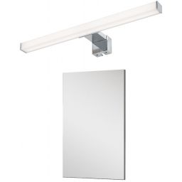 Zestaw Elita Sote lustro 40x70 cm prostokątne z kinkietem Rabalux Oliro 1x6 W chrom (RE062947000010, 75048)