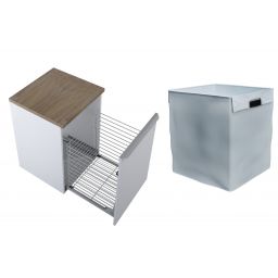 Zestaw Elita Lofty komoda 50 cm wisząca z wkładem do kosza biała (RE080500028060, RE199489000010)