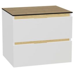 Zestaw Excellent Tuto 2.0 szafka 60 cm podumywalkowa wisząca z blatem biały-dąb MLEX.2172.K.60.01BL.WHWH