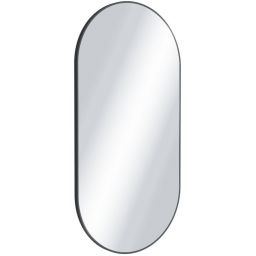 Excellent Revia lustro 100x50 cm owalne czarny mat DOEX.RE100.050.BL