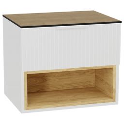 Zestaw Excellent Tuto 2.0 szafka 60 cm podumywalkowa wisząca z blatem biały-dąb MLEX.2171.K.60.03BL.WHWH