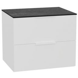 Zestaw Excellent Tuto 2.0 szafka 60 cm podumywalkowa wisząca z blatem biały-grafit MLEX.2172.K.60.02MA.WHWH