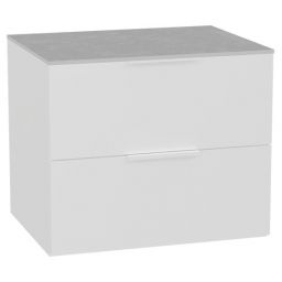 Zestaw Excellent Tuto 2.0 szafka 60 cm podumywalkowa wisząca z blatem biały-szary MLEX.2172.K.60.02SJ.WHWH