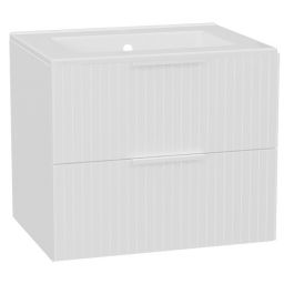 Zestaw Excellent Tuto 2.0 szafka 60 cm podumywalkowa wisząca z umywalką As biały MLEX.2172.K.60.0336.WHWH