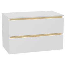 Excellent Tuto 2.0 szafka 80 cm podumywalkowa wisząca z blatem biały-dąb MLEX.2172.K.80.011W.WHWH