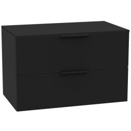 Zestaw Excellent Tuto 2.0 szafka 80 cm podumywalkowa wisząca z blatem czarny MLEX.2172.K.80.021B.BKBK