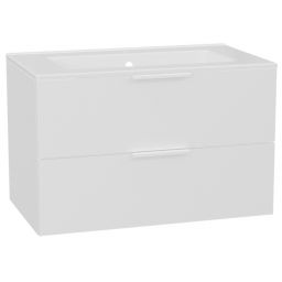 Zestaw Excellent Tuto 2.0 szafka 80 cm podumywalkowa wisząca z umywalką As biały MLEX.2172.K.80.0236.WHWH