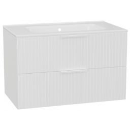 Zestaw Excellent Tuto 2.0 szafka 80 cm podumywalkowa wisząca z umywalką Pik biały MLEX.2172.K.80.0365.WHWH