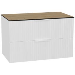 Zestaw Excellent Tuto 2.0 szafka 80 cm podumywalkowa wisząca z blatem biały-dąb MLEX.2172.K.80.03BL.WHWH