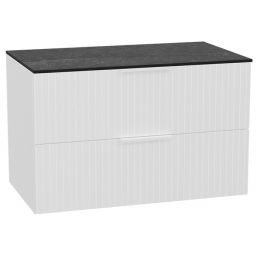 Zestaw Excellent Tuto 2.0 szafka 80 cm podumywalkowa wisząca z blatem biały-grafit MLEX.2172.K.80.03MA.WHWH