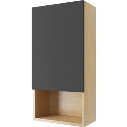 Excellent Tuto szafka 80 cm wisząca boczna lewa dąb/szary MLEX.0105.400.BLGR