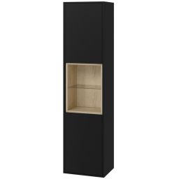 Excellent Tuto szafka boczna 160 cm wysoka czarny mat/dąb MLEX.0201.400.BKBL