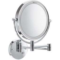 Faneco Garda lusterko kosmetyczne 20x20 cm okrągłe z oświetleniem chrom M200LVSBP