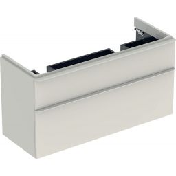 Geberit Smyle Square szafka 118,4 cm podumywalkowa wisząca sand grey 500.356.JL.1