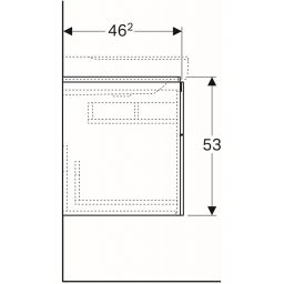 Geberit Xeno2 szafka 88 cm podumywalkowa wisząca biały połysk 500.515.01.1