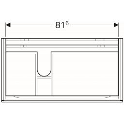 Geberit Xeno2 szafka 88 cm podumywalkowa wisząca biały połysk 500.515.01.1