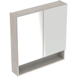 Geberit Selnova Square szafka 80 cm lustrzana wisząca orzech włoski hickory jasny 501.271.00.1