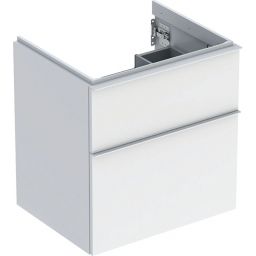 Geberit iCon szafka 59.2 cm podumywalkowa wisząca biały połysk/biały mat 502.303.01.1