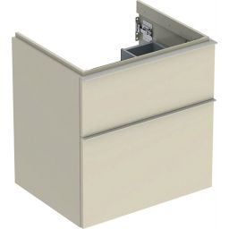 Geberit iCon szafka 59.2 cm podumywalkowa wisząca szary piaskowy połysk/szary piaskowy mat 502.303.JL.1