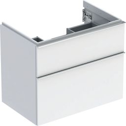 Geberit iCon szafka 74 cm podumywalkowa wisząca biały połysk/chrom 502.304.01.2