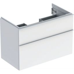 Geberit iCon szafka 88,8 cm podumywalkowa wisząca biały połysk/biały mat 502.305.01.1