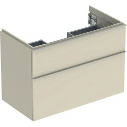 Geberit iCon szafka 88,8 cm podumywalkowa wisząca szary piaskowy połysk/szary piaskowy mat 502.305.JL.1