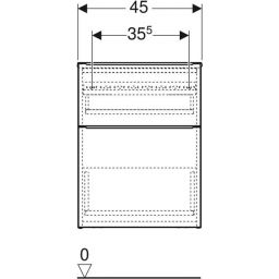 Geberit iCon szafka 45 cm boczna wisząca lava mat 502.315.JK.1