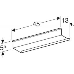 Geberit iCon półka 45 cm wisząca szary piaskowy mat 502.326.JL.1