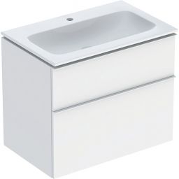 Geberit iCon Set Slim umywalka z szafką 75 cm zestaw meblowy KeraTect biały mat 502.332.01.3