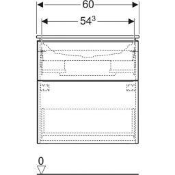 Geberit iCon Set Slim umywalka z szafką 60 cm zestaw meblowy biały połysk/biały mat 502.335.01.1