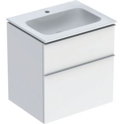 Geberit iCon Set Slim umywalka z szafką 60 cm zestaw meblowy biały połysk/biały mat 502.335.01.1