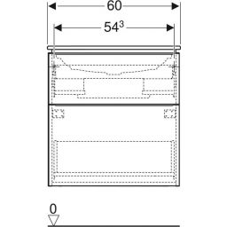 Geberit iCon Set Slim umywalka z szafką 60 cm zestaw meblowy biały polysk/chrom 502.335.01.2