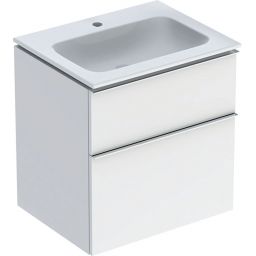 Geberit iCon Set Slim umywalka z szafką 60 cm zestaw meblowy biały polysk/chrom 502.335.01.2