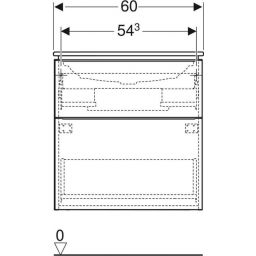 Geberit iCon Set Slim umywalka z szafką 60 cm zestaw meblowy szary piaskowy połysk/szary piaskowy mat 502.335.JL.1