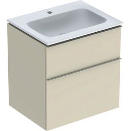 Geberit iCon Set Slim umywalka z szafką 60 cm zestaw meblowy szary piaskowy połysk/szary piaskowy mat 502.335.JL.1