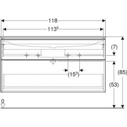 Geberit iCon Set Slim umywalka z szafką 120 cm zestaw meblowy biały połysk/biały mat 502.338.01.1