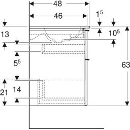 Geberit iCon Set Slim umywalka z szafką 120 cm zestaw meblowy biały połysk/biały mat 502.338.01.1